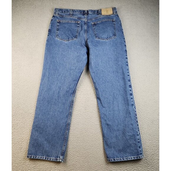 Eddie Bauer Jeans Mens 38x32 Relaxed Fit Straight Leg Y2K Baggy Denim Workwear - Picture 2 of 10